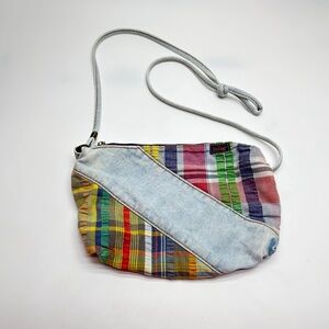 Vintage 80’s SHANE Colorful Patchwork Denim / Jean‎ crossbody purse